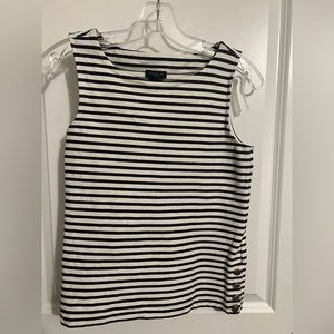 Navy Stripe Ann Taylor Sleeveless Top